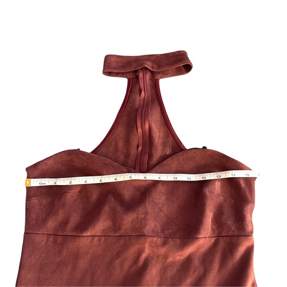 Fashion Nova Women's Sleeveless Suede Dress Size XL in Burgundy Color - Picture 6 of 11